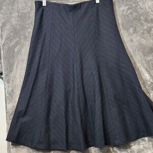 Ann Taylor Pinstripe Midi Skirt size 10
